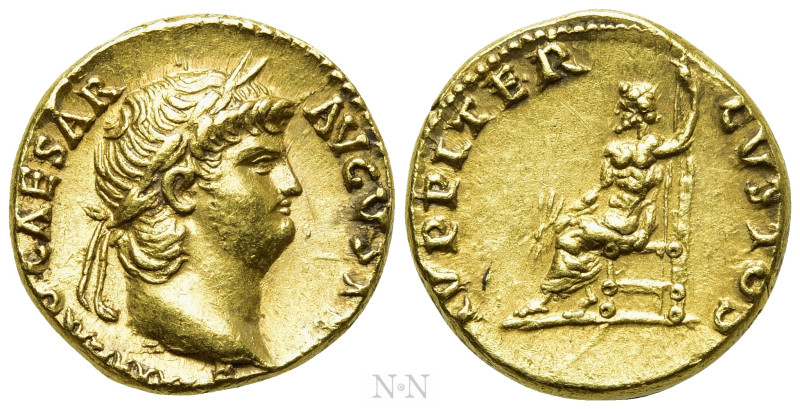 NERO (54-68). GOLD Aureus. Rome.

Obv: IMP NERO CAESAR AVGVSTVS.
Laureate hea...