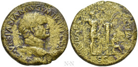 VESPASIAN (69-79). Sestertius. Lugdunum. "Judaea Capta" issue