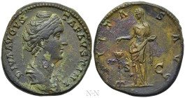DIVA FAUSTINA I (Died 140/1). Sestertius. Rome