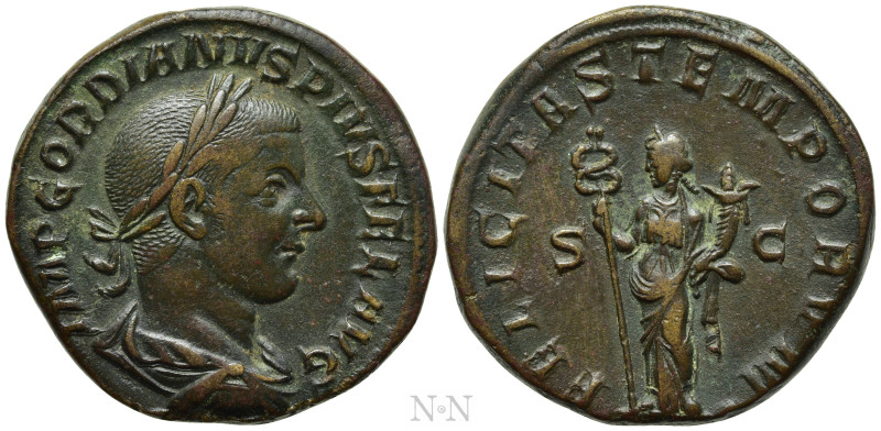 GORDIAN III (238-244). Sestertius. Rome. 

Obv: IMP GORDIANVS PIVS FEL AVG. 
...
