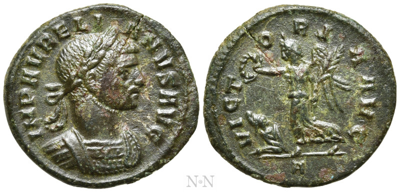 AURELIAN (270-275). Denarius. Rome. 

Obv: IMP AVRELIANVS AVG. 
Laureate and ...