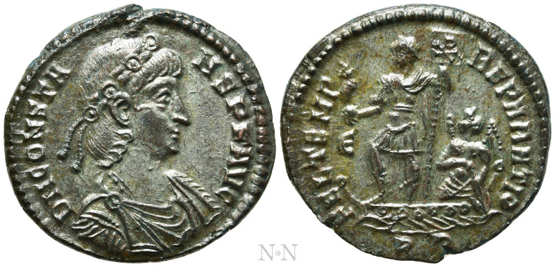 CONSTANS (337-350). Ae. Rome. 

Obv: D N CONSTANS P F AVG. 
Diademed, draped ...