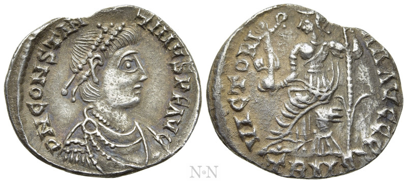 CONSTANTINE III (407-411). Siliqua. Treveri. 

Obv: D N CONSTANTINVS P F AVG. ...