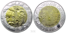 AUSTRIA. Niobium and Silver 25 Euro (2009). International Year of Astronomy