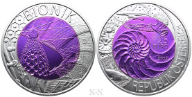 AUSTRIA. Niobium and Silver 25 Euro (2012). Bionik