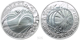 AUSTRIA. Niobium and Silver 25 Euro (2013). Tunneling