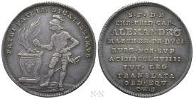 GERMANY. Brandenburg-Ansbach. Alexander (1757-1791). Silver Medal - pattern strike from the dies of Ducat (1769)