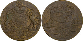 1739 Admiral Vernon Medal. Porto Bello with No Portrait. Adams-Chao PB 2-C, M-G 20. Rarity-5. Pinchbeck. EF-40 (PCGS).

38.4 mm. 218.6 grains. An ex...