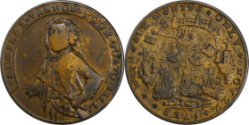 1739 Admiral Vernon Medal. Porto Bello with Vernon's Portrait Alone. Adams-Cha PBv 3-C, M-G 29. Rarity-6. Pinchbeck. VF-25 (PCGS).

26.2 mm. 87.0 gr...