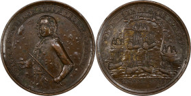 1739 Admiral Vernon Medal. Porto Bello with Vernon's Portrait Alone. Adams-Chao PBv 13-K, M-G 38. Rarity-5. Copper. AU-50 (PCGS).

40.5 mm. 233.0 gr...