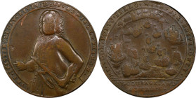 1739 Admiral Vernon Medal. Porto Bello with Vernon's Portrait Alone. Adams-Chao PBv 44-NN, M-G 78. Rarity-6. Pinchbeck. VF-25 (PCGS).

37.0 mm. 211....