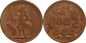 1739 Admiral Vernon Medal. Porto Bello with Vernon's Portrait and Icons. Adams-Chao PBvi 2-B, M-G 93. Rarity-6. Copper. Fine-12 (PCGS).

27.5 mm. 11...