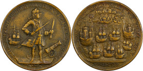 1739 Admiral Vernon Medal. Porto Bello with Vernon's Portrait and Icons. Adams-Chao PBvi 11-P, M-G 104. Rarity-6. Pinchbeck. EF-40 (PCGS).

38.6 mm....