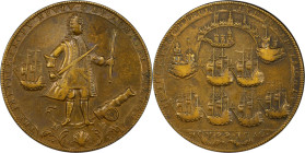 1739 Admiral Vernon Medal. Porto Bello with Vernon's Portrait and Icons. Adams-Chao PBvi 20-HH, M-G 126. Rarity-6. Pinchbeck. EF-45 (PCGS).

37.3 mm...