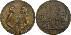 1739 Admiral Vernon Medal. Porto Bello with Multiple Portraits. Adams-Chao PBvb 4-G, M-G 142. Rarity-5. Pinchbeck. EF-45 (PCGS).

36.9 mm. 232.6 gra...