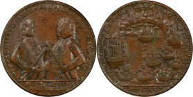 1739 Admiral Vernon Medal. Porto Bello with Multiple Portraits. Adams-Chao PBvb 6-J, M-G 145. Rarity-6. Copper. EF-40 (PCGS).

37.4 mm. 210.0 grains...