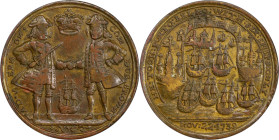 1739 Admiral Vernon Medal. Porto Bello with Multiple Portraits. Adams-Chao PBvb 15-X, M-G 161. Rarity-6. Pinchbeck. EF-40 (PCGS).

27.9 mm. 73.7 gra...