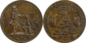 1739 Admiral Vernon Medal. Porto Bello with Multiple Portraits. Adams-Chao PBv1 4-C, M-G 167. Rarity-6. Pinchbeck. EF-45 (PCGS).

37.7 mm. 207.6 gra...
