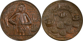 1739 Admiral Vernon Medal. Fort Chagre. Adams-Chao FCv 5-D, M-G 189, 190. Rarity-5. Copper. MS-64 (PCGS).

39.6 mm. 259.3 grains. With impeccable de...