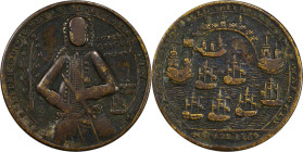 1739 Admiral Vernon Medal. Fort Chagre. Adams-Chao FCv 6-E, M-G 181. Rarity-6. Copper. VF-20 (PCGS).

37.1 mm. 181.9 grains.

PCGS# 811163.

Fro...