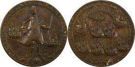 1739 Admiral Vernon Medal. Fort Chagre. Adams-Chao FCv 12-P, M-G 206. Rarity-5. Pinchbeck. EF-45 (PCGS).

37.1 mm. 210.6 grains.

PCGS# 930267.
...