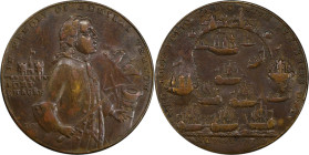 1739 Admiral Vernon Medal. Fort Chagre. Adams-Chao FCv 16-X, M-G 202. Rarity-6. Pinchbeck. EF-40 (PCGS).

36.1 mm. 163.4 grains.

PCGS# 930275.
...