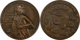 1739 Admiral Vernon Medal. Fort Chagre. Adams-Chao FCv 18-Y, M-G 191. Rarity-5. Pinchbeck. AU-55 (PCGS).

33.0 mm. 198.8 grains. Sharp with just a b...