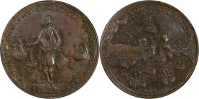 1741 Admiral Vernon Medal. Cartagena. Adams-Chao CAv 2-B, M-G 210. Rarity-5. Pinchbeck. EF-45 (PCGS).

37.5 mm. 233.5 grains.

PCGS# 718706.

Fr...