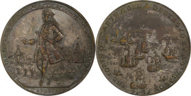 1741 Admiral Vernon Medal. Cartagena. Adams-Chao CAv 6-G, M-G 214. Rarity-4. Pinchbeck, Silvered. AU-53 (PCGS).

37.0 mm. 183.6 grains. Deep silver ...