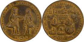 1741 Admiral Vernon Medal. Cartagena. Adams-Chao CAvo 2-B, M-G 227. Rarity-5. Pinchbeck. EF-45 (PCGS).

27.7 mm. 205.0 grains.

PCGS# 926798.

F...