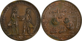 1741 Admiral Vernon Medal. Cartagena. Adams-Chao CAvo 3-D, M-G 229. Rarity-5. Pinchbeck. AU-50 (PCGS).

37.5 mm. 180.8 grains.

PCGS# 930286.

F...