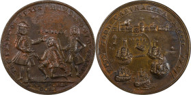 1741 Admiral Vernon Medal. Cartagena. Adams-Chao CAv1o 1-B, M-G 231. Rarity-5. Pinchbeck. AU Details--Environmental Damage (PCGS).

38.2 mm. 226.7 g...