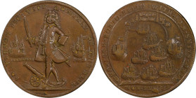 1739 Admiral Vernon Medal. Havana. Adams-Chao HAv 1-A, M-G 238. Rarity-5. Copper. EF-40 (PCGS).

37.2 mm. 179.6 grains. Exceptionally smooth and att...