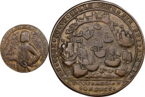 Love token fashioned out of an undated Adams-Chao PBv 25-U Admiral Vernon medal. Pinchbeck. Host medal Fine.

37.5 mm. 229.0 grains. The obverse has...