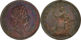 1723 Wood's Hibernia Halfpenny. Martin 4.57-Fa.2, W-13470. Rarity-3. EF-45 (PCGS).

107.5 grains.

PCGS# 921253. NGC ID: F7J4.

From the Sydney ...