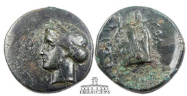 IONIA, Kolophon. Æ 15, Circa 330-294 BC., Apollo / Lyre. 15 mm, 2.03 g.