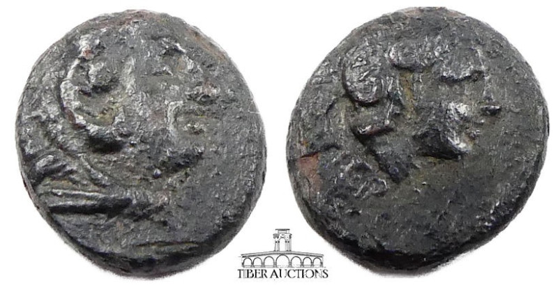 MYSIA, Pergamon. Æ 10, circa 310-282 BC., Head of Herakles right, wearing lion s...