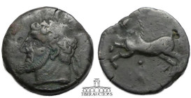 Kings of NUMIDIA. Micipsa, circa 148-118 BC., Æ 25, Laureate and bearded head left / Horse galloping left; pellet below. 26 mm, 14.15 g.