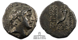 Seleukid Kings of Syria. Demetrios I Soter 162-150 BC., AR Drachm, Antioch mint, Year 160 (153/152 BC), Diademed head right / Cornucopia; monograms an...
