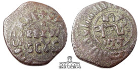 Crusader, Normans in Sicily. William II. 1166-1189 AD. Æ follaro. Legend around solid line circle / Legend in Kufic Arabic around solid line circle. 1...