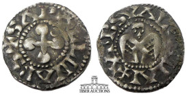 Crusaders, Valence (France). Anonymous Bishops. 12th Century. AR Denier. Cross with annulet / Angel with spread wings, resembling an eagle. 18 mm, 1.1...