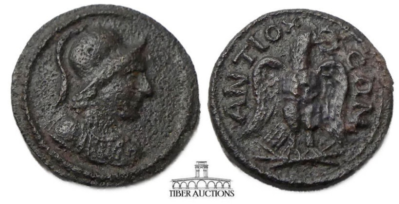 Antiochia ad Maeandrum, Caria. Æ 18 Pseudo-Autonomous. Bust of Athena wearing cr...