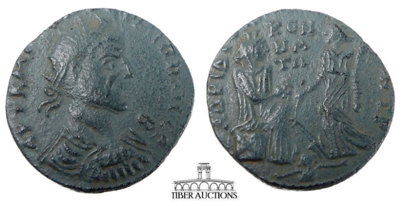 CILICIA, Diocaesarea. Philip I. AD 244-249. Æ Hexassarion. Radiate, draped, and ...