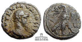 EGYPT, Alexandria. Claudius II Gothicus. AD 268-270. Potin Tetradrachm. Laureate, draped, and cuirassed bust right / Eagle standing right. 23 mm, 8.41...