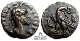 EGYPT, Alexandria. Claudius II Gothicus. AD 268-270. Potin Tetradrachm. Laureate, draped, and cuirassed bust right / Eagle standing right. 21 mm, 8.71...