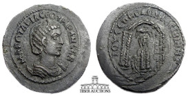 MESOPOTAMIA, Nisibis. Otacilia Severa. Augusta, AD 244-249. Æ 26. Draped bust / Tyche seated within tetrastyle temple. 21 mm, 11.02 g.