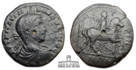 MOESIA INFERIOR, Istrus. Severus Alexander AD 222-235, Æ 26, Bust of Severus Alexander / Rider-God Mithras on horse-back advancing. 26 mm, 14.5 g.