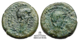 MYSIA, Cyzikos. Augustus 27 BC-AD 14. Æ 14 Bare head right / Bare head right. 14 mm, 2.17 g.