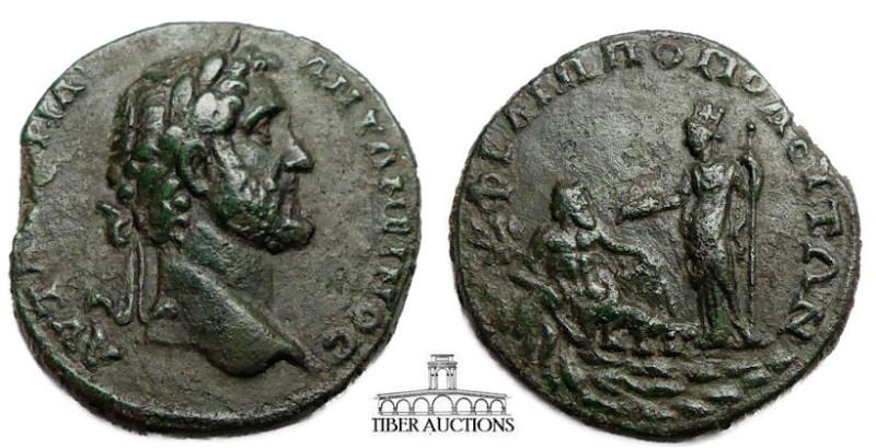 THRACE, Philippopolis. Antoninus Pius. AD 138-161. Æ 30. AD 142-144. Laureate he...