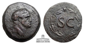 Seleucis and Pieria, Antioch. Galba. AD 68-69. Æ 29mm. Laureate head right / Large S C within wreath. 28 mm, 12.85 g.